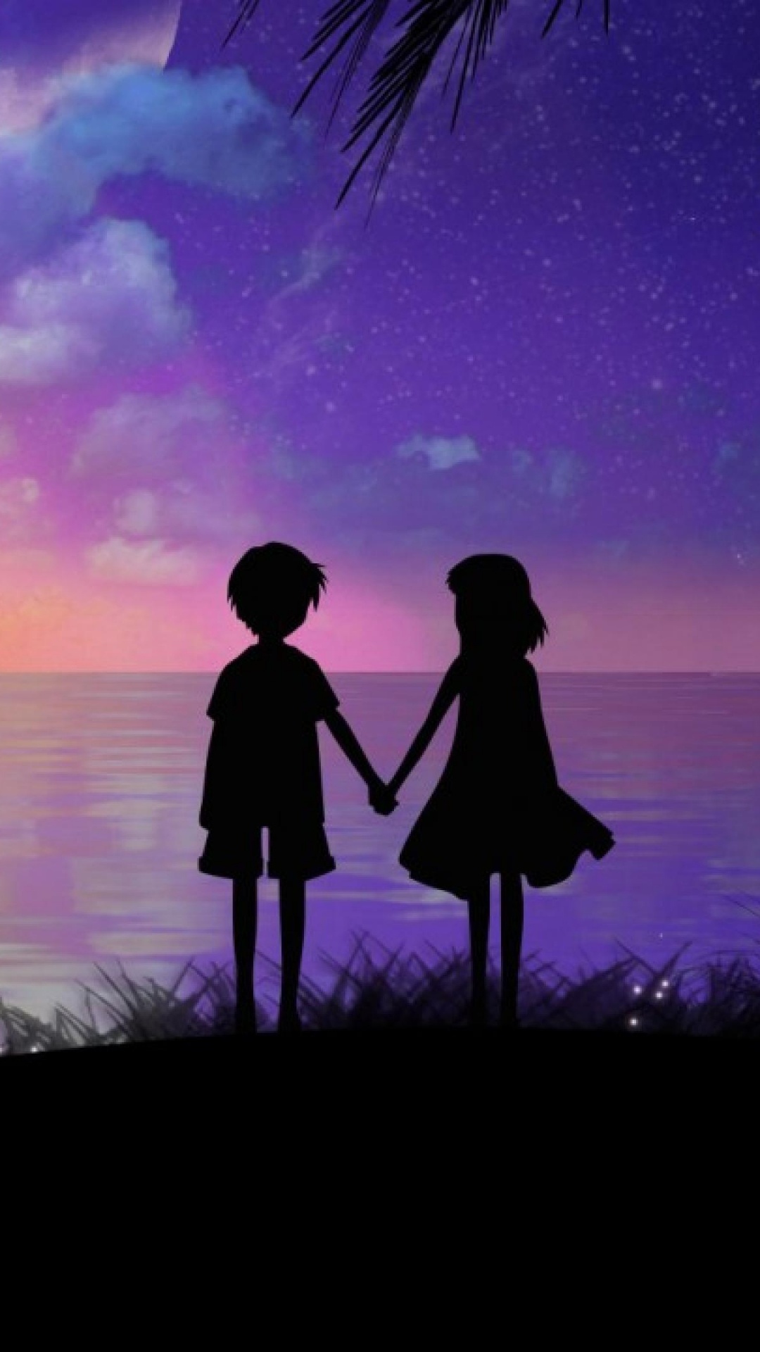 Silhouette de Personne Debout Près D'un Plan D'eau Pendant le Coucher du Soleil. Wallpaper in 1080x1920 Resolution