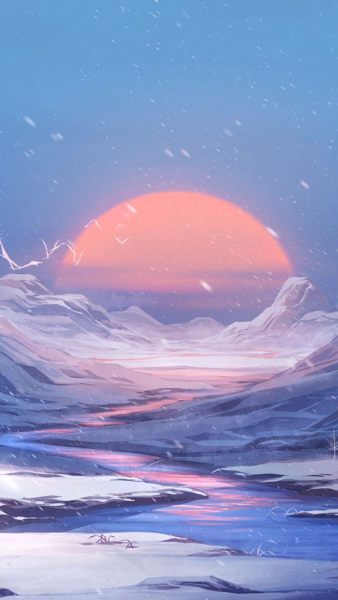 Anime, Tablet, Ambiente, Ecorregión, Afterglow. Wallpaper in 1080x1920 Resolution