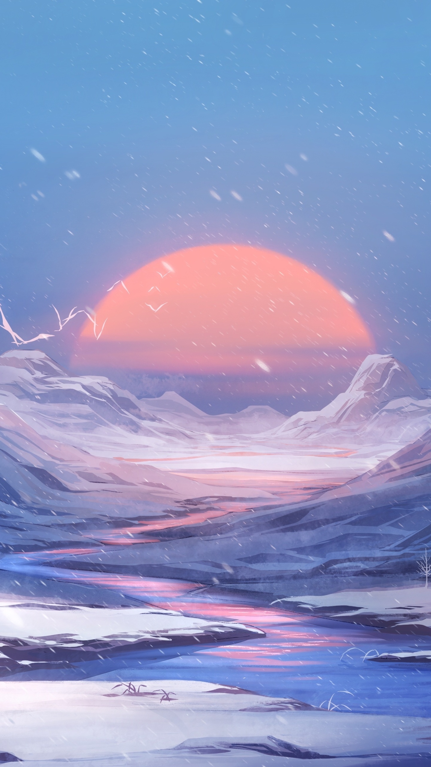 Anime, Tablet, Cloud, Atmosphäre, Ökoregion. Wallpaper in 1440x2560 Resolution