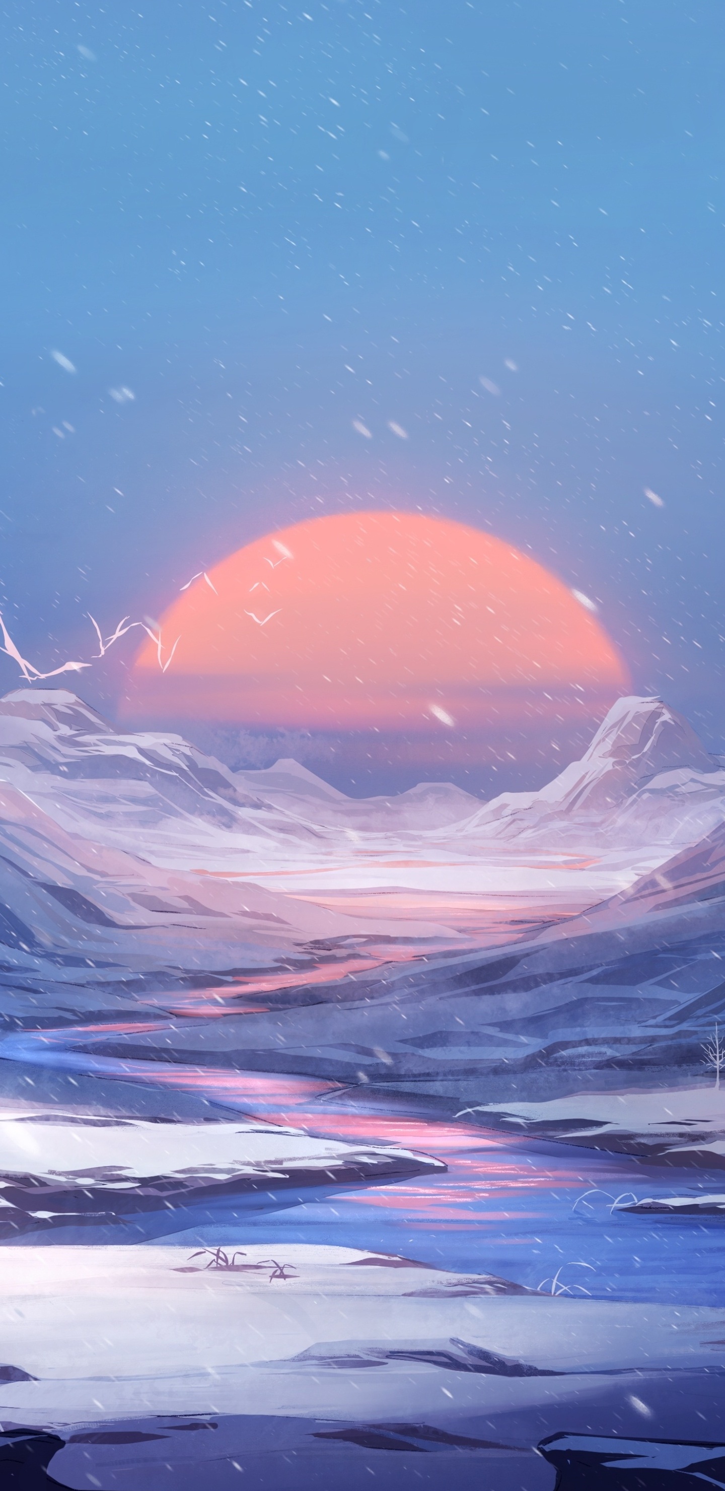 Anime, Tablet, Cloud, Atmosphere, Ecoregion. Wallpaper in 1440x2960 Resolution