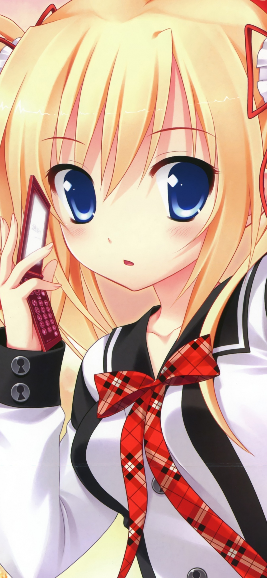Blonde Haired Girl Anime Character. Wallpaper in 1125x2436 Resolution