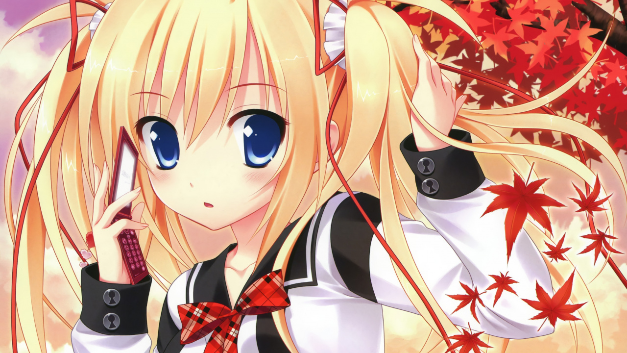 Blonde Haired Girl Anime Character. Wallpaper in 1280x720 Resolution