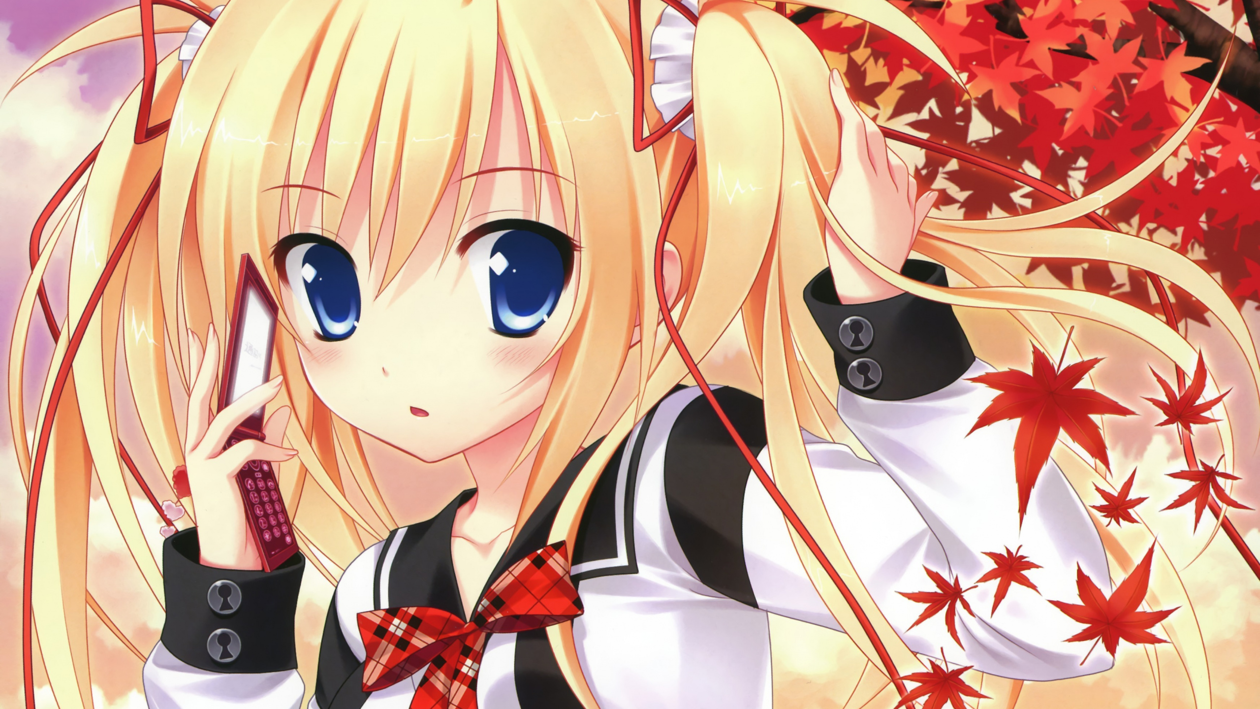 Blonde Haired Girl Anime Character. Wallpaper in 2560x1440 Resolution