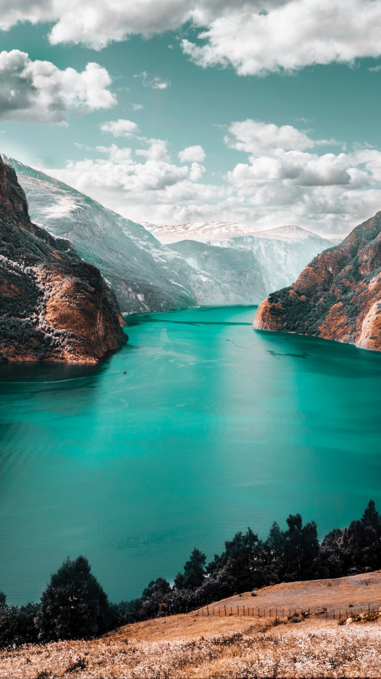 Landscape, Mountain, Nature, Alps, Lake. Wallpaper in 750x1334 Resolution