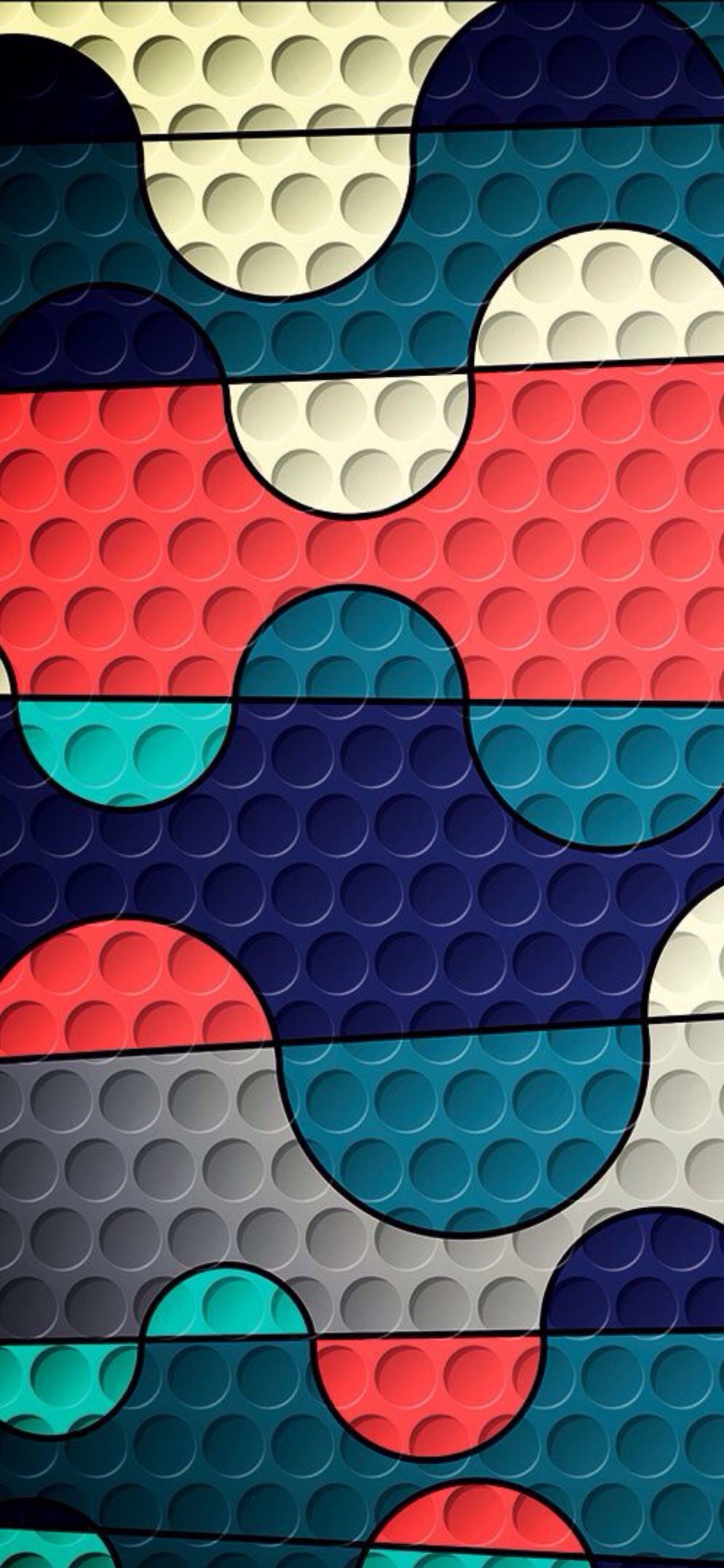 Rote Weiße Und Schwarze Abstrakte Malerei. Wallpaper in 1242x2688 Resolution