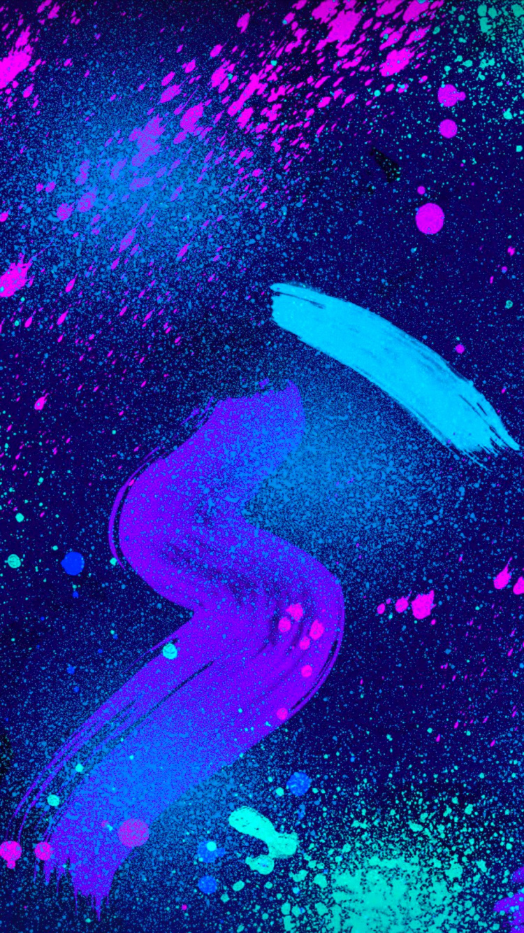 安卓, Azure, 紫色的, 液体, 流体 壁纸 750x1334 允许