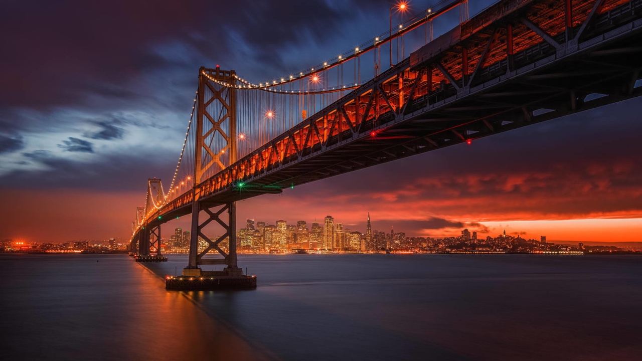 Pont du Portail Doré San Francisco. Wallpaper in 1280x720 Resolution