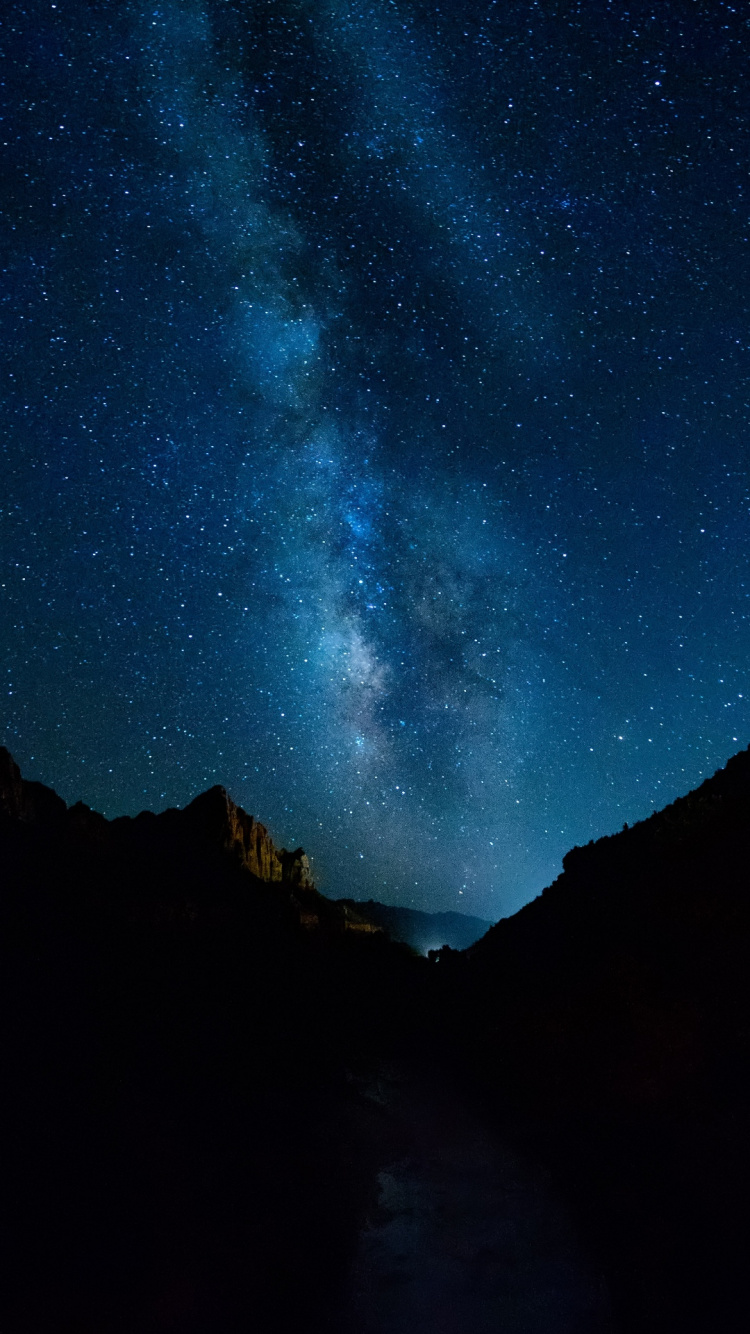 Milchstraße, Stern, Galaxy, Atmosphäre, Azure. Wallpaper in 750x1334 Resolution