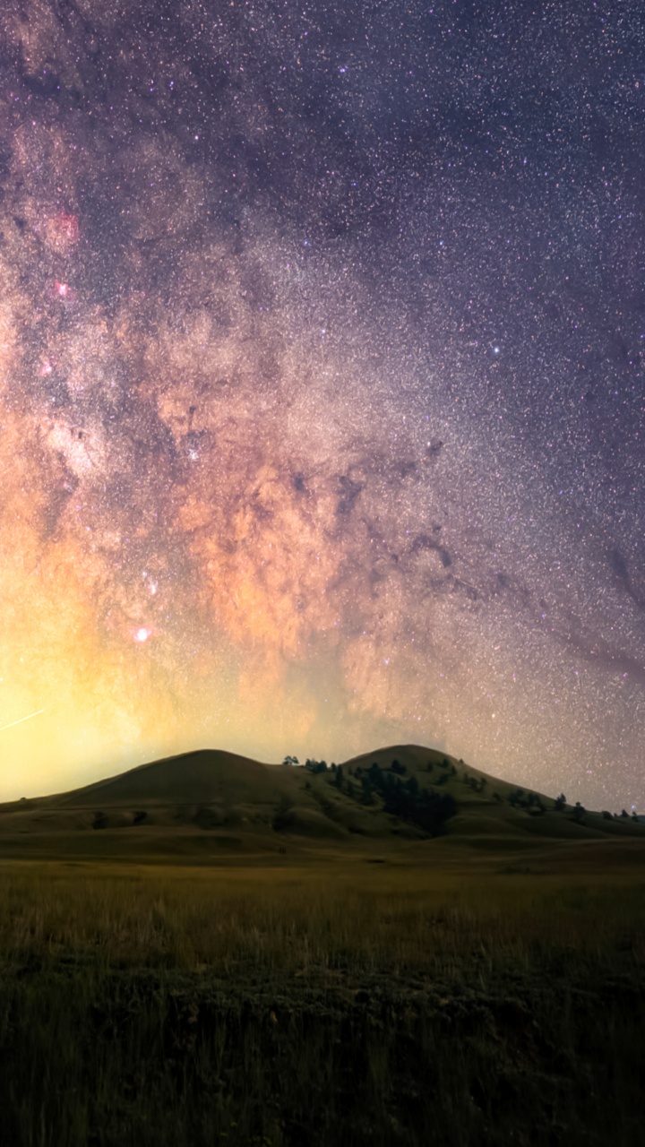 Milchstraße, Cloud, Atmosphäre, Naturlandschaft, Natur. Wallpaper in 720x1280 Resolution