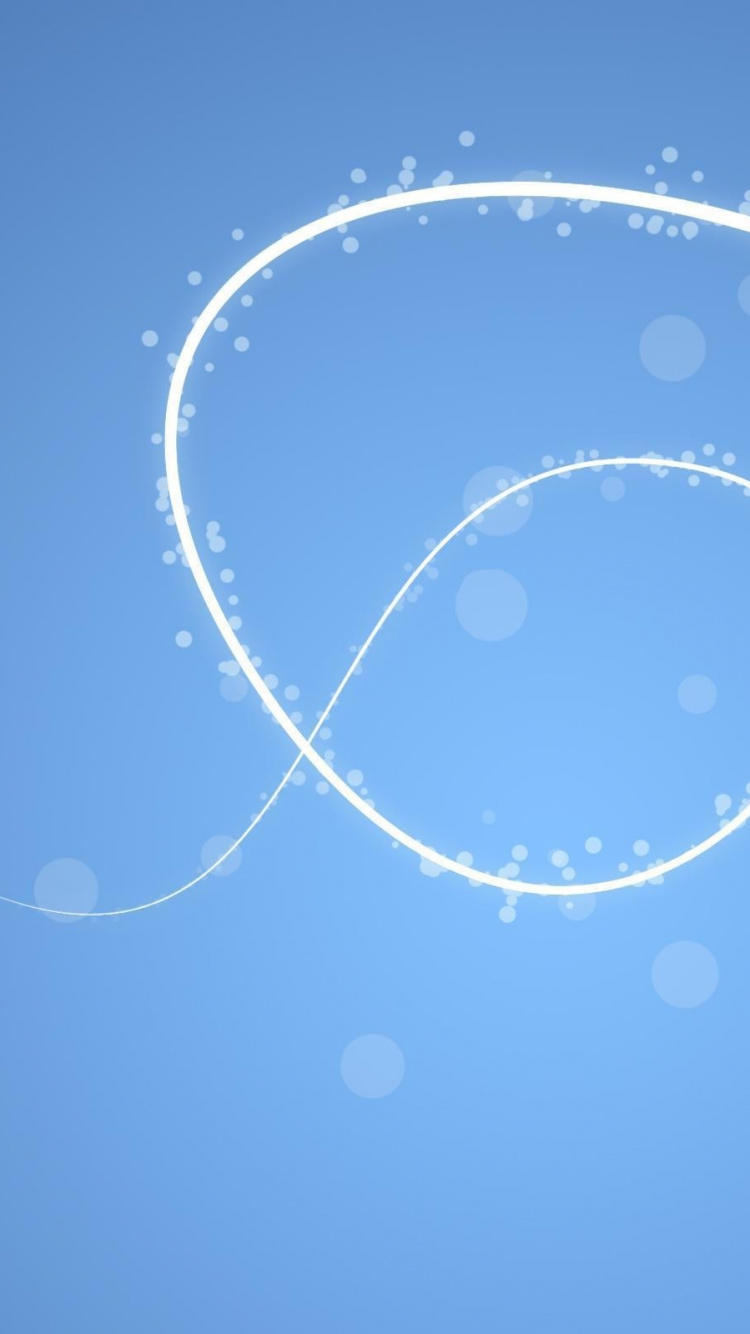 White and Blue Stars in Blue Sky. Wallpaper in 750x1334 Resolution