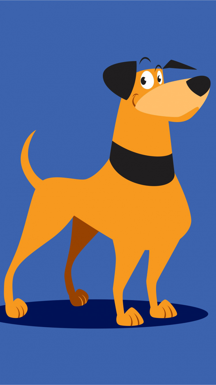 Personaje de Dibujos Animados de Perro Marrón y Negro. Wallpaper in 750x1334 Resolution