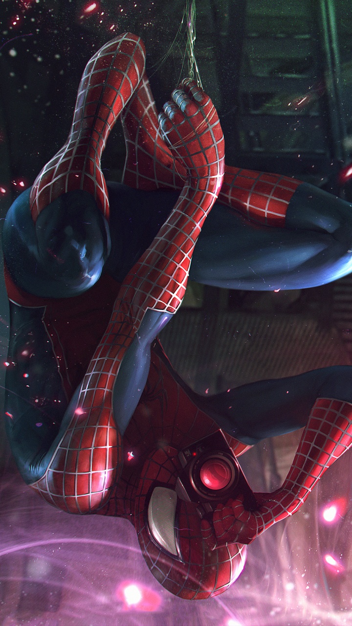 Spider-man, Spinne, Superhelden, Marvel Comics, Licht. Wallpaper in 720x1280 Resolution