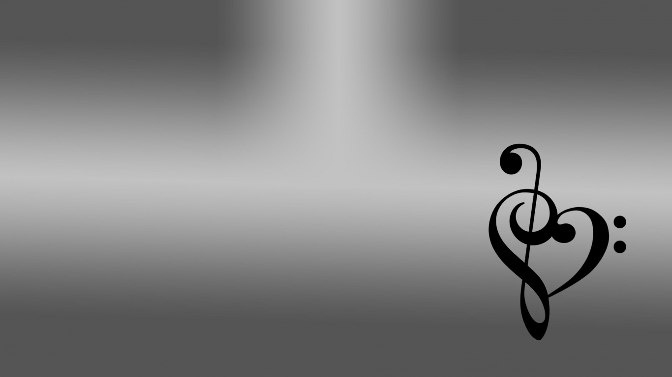 Clef, Treble, Musical Note, Monochrome, Font. Wallpaper in 1366x768 Resolution