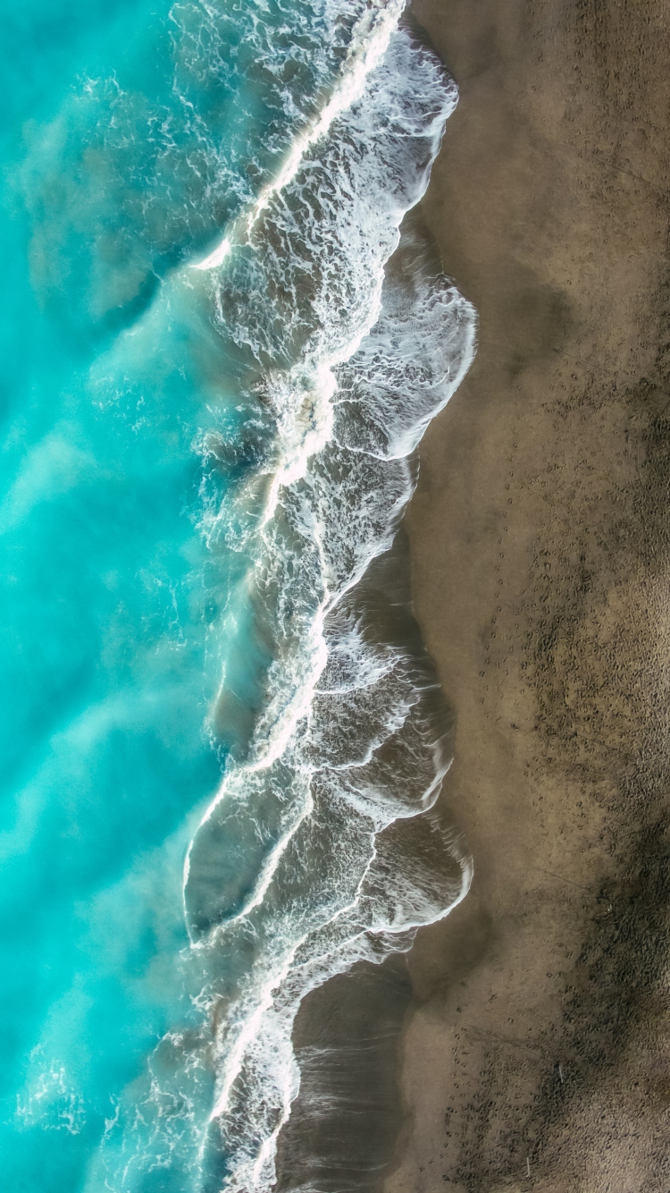 Agua, Cuerpo de Agua, Playa, Curso de Agua, Espuma. Wallpaper in 750x1334 Resolution