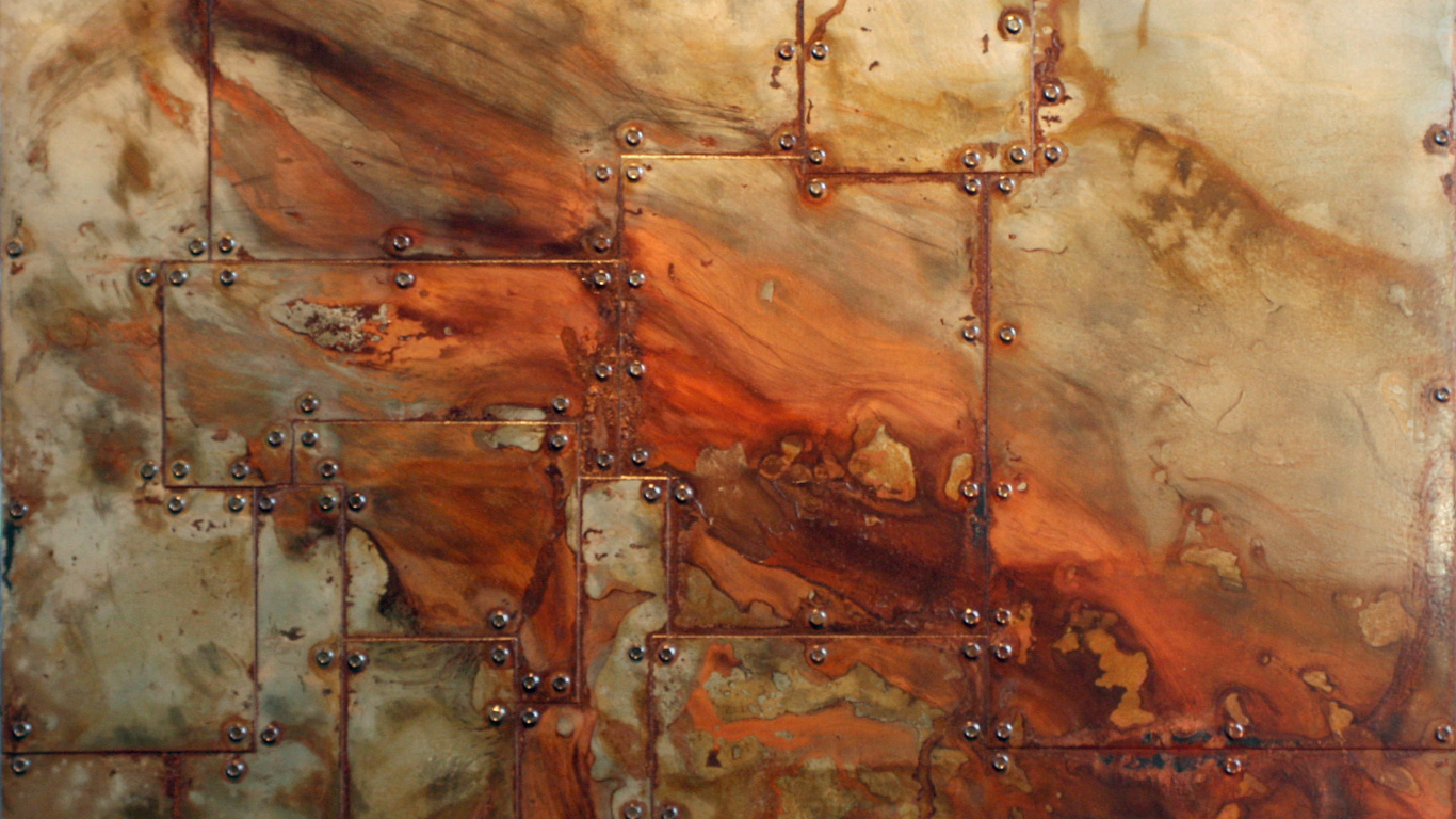 Peinture Abstraite Brune et Noire. Wallpaper in 1366x768 Resolution