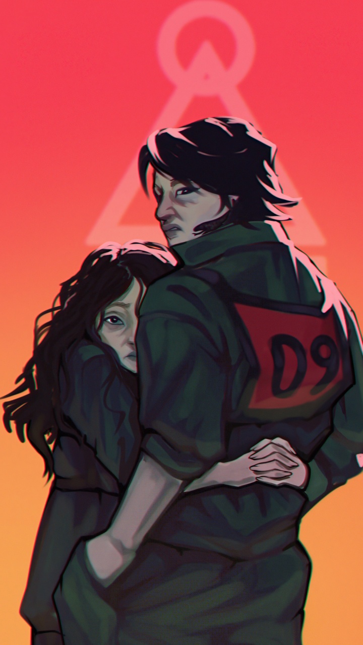 Tintenfisch-Spiel, Han mi Nyeo, Jang Deok-su, Seong Gi-hun, Cho Sang-woo. Wallpaper in 720x1280 Resolution