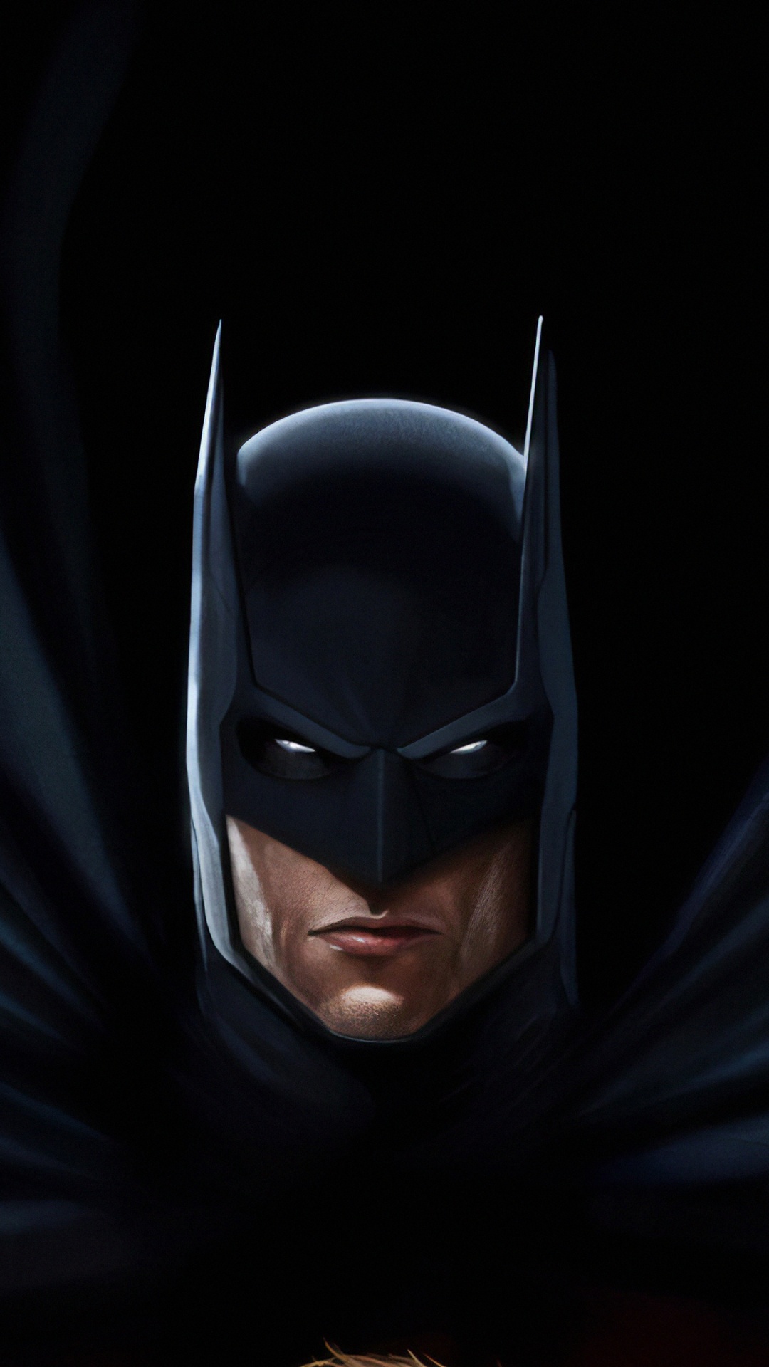 Person Mit Schwarzer Maske in Dunklem Raum. Wallpaper in 1080x1920 Resolution