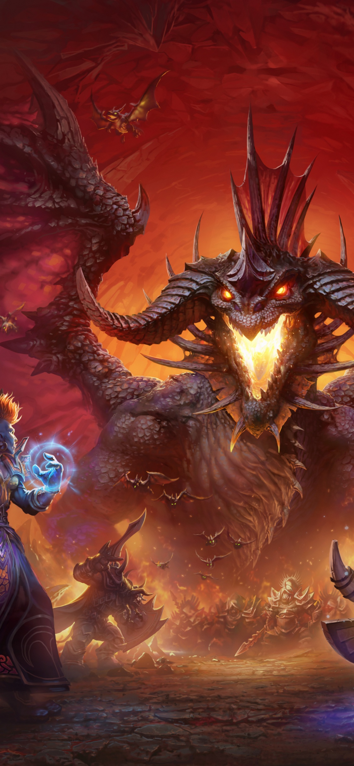 World of Warcraft, Dämonen, Kriegsherr, Dragon, Mythologie. Wallpaper in 1125x2436 Resolution