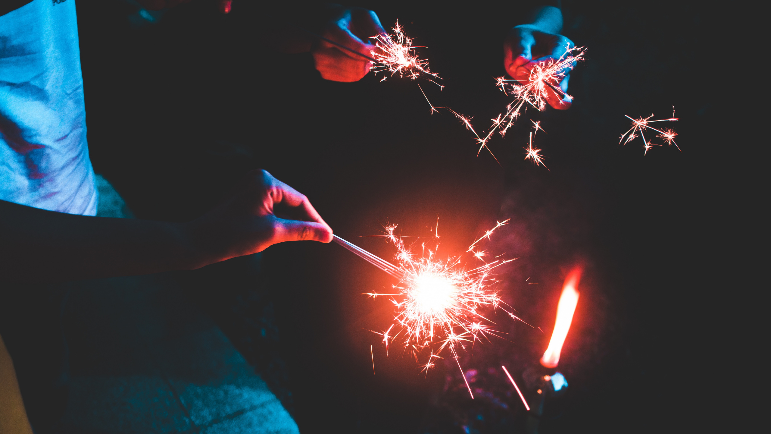 Feuerwerk, Wunderkerze, Unabhängigkeitstag, Licht, Veranstaltung. Wallpaper in 2560x1440 Resolution