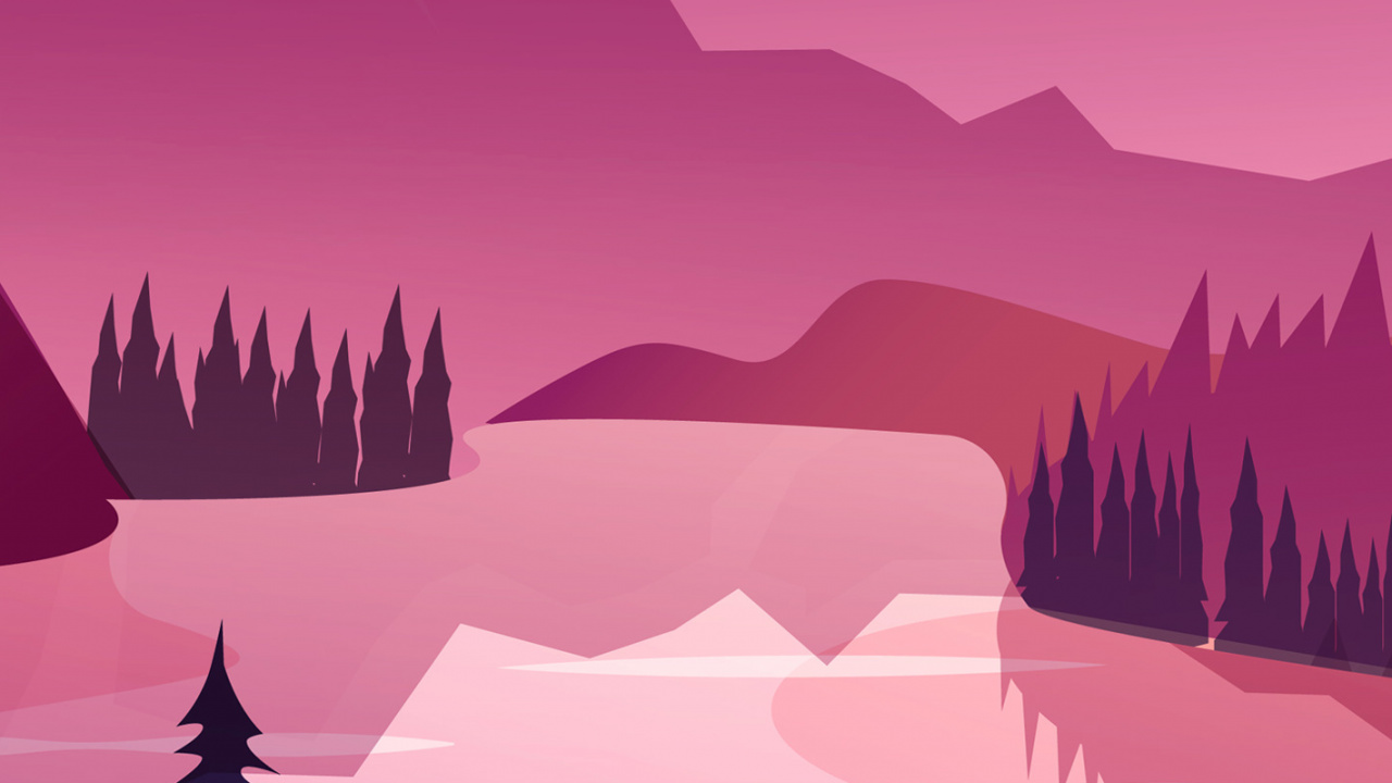 Minimal Landscape, Minimalism, Landscape Painting, Landscape, Art. Wallpaper in 1280x720 Resolution