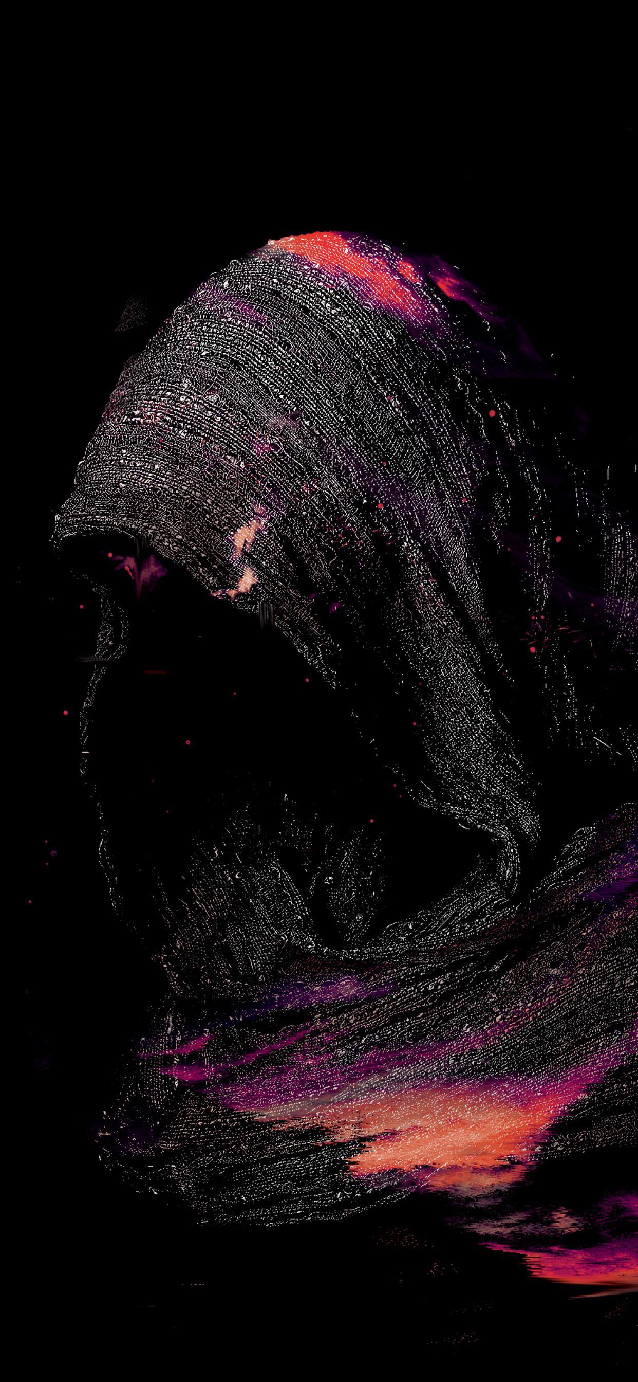 艺术, 抽象艺术, 数码艺术, 紫色的, 帽 壁纸 1242x2688 允许