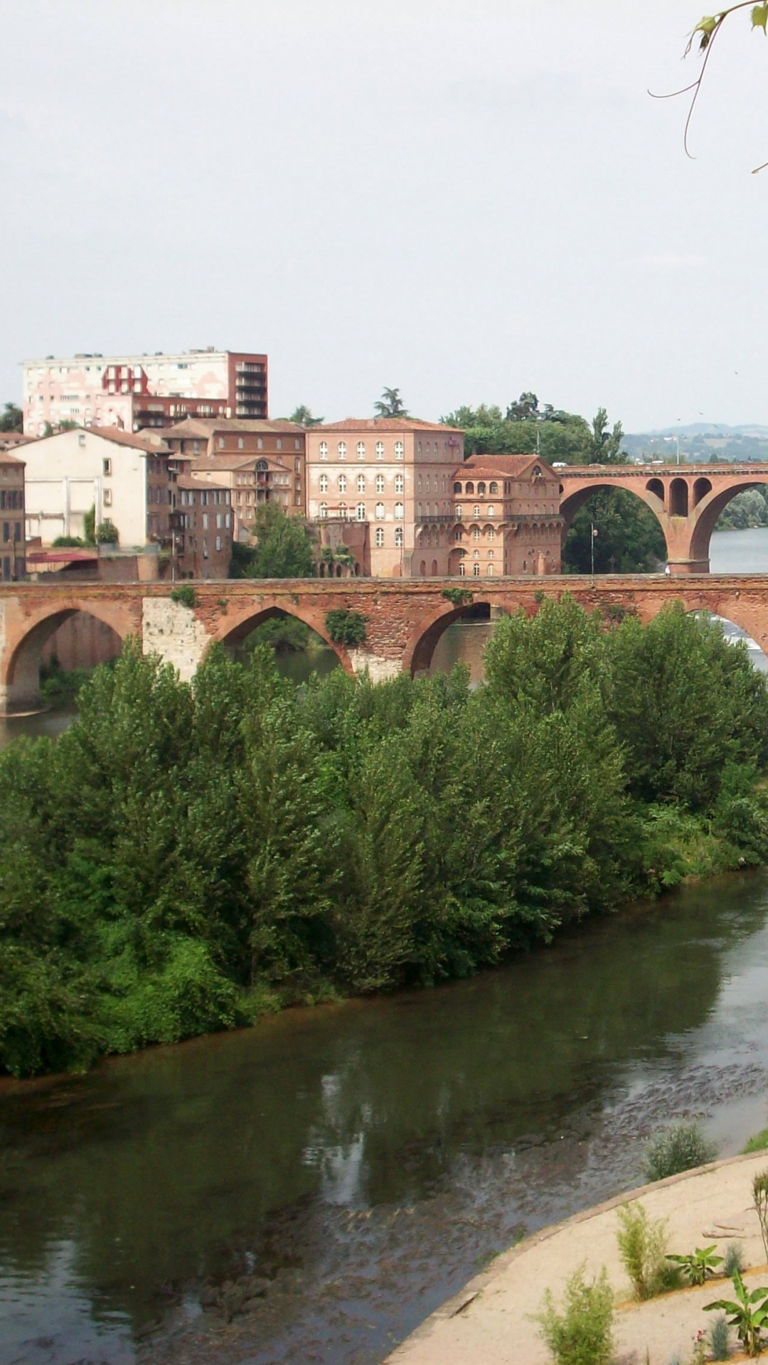 Brown Concrete Bridge Over River. Wallpaper in 1080x1920 Resolution
