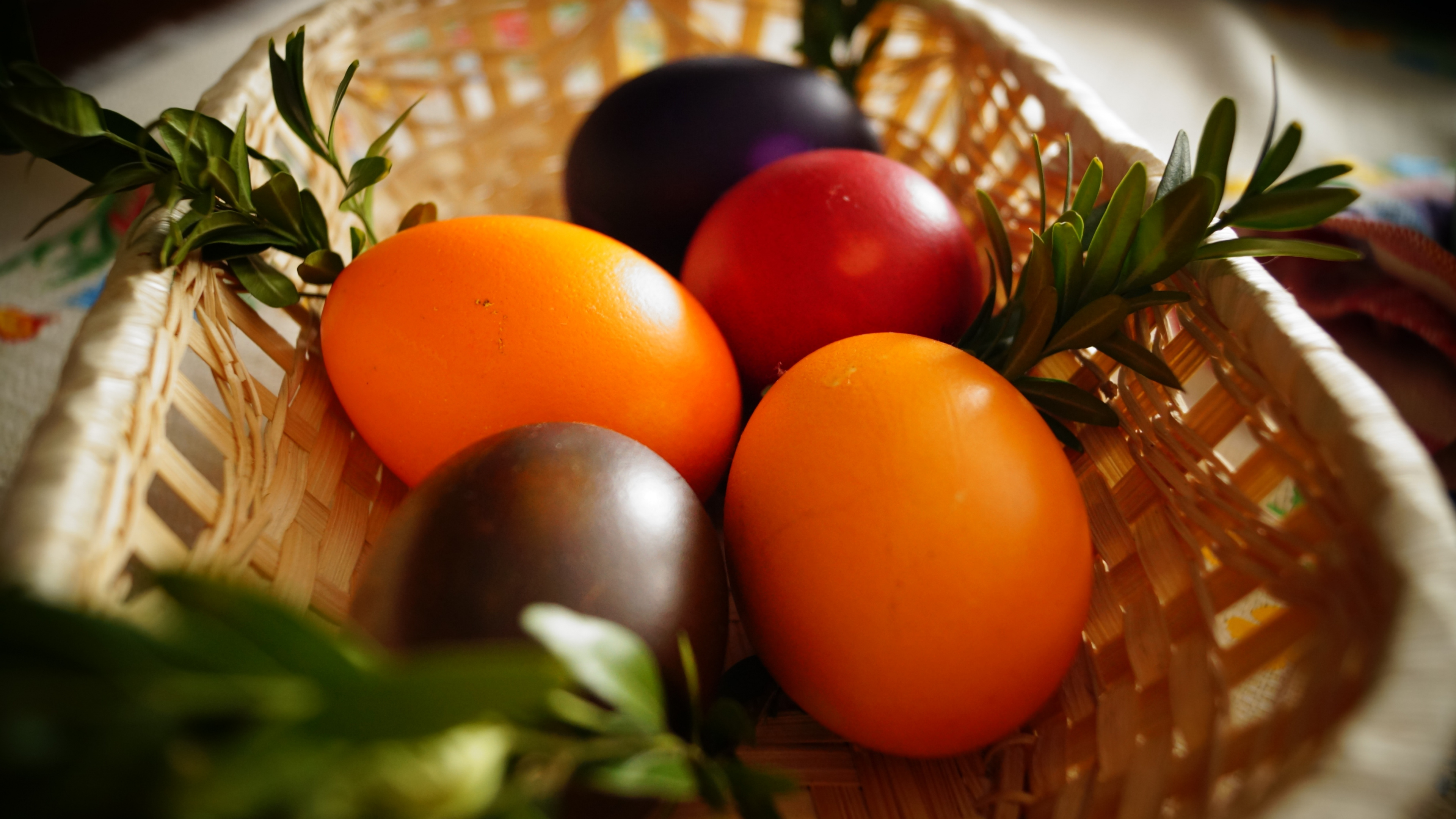 Huevo de Pascua, Canasta de Pascua, Alimento, Huevo, Ingrediente. Wallpaper in 3840x2160 Resolution