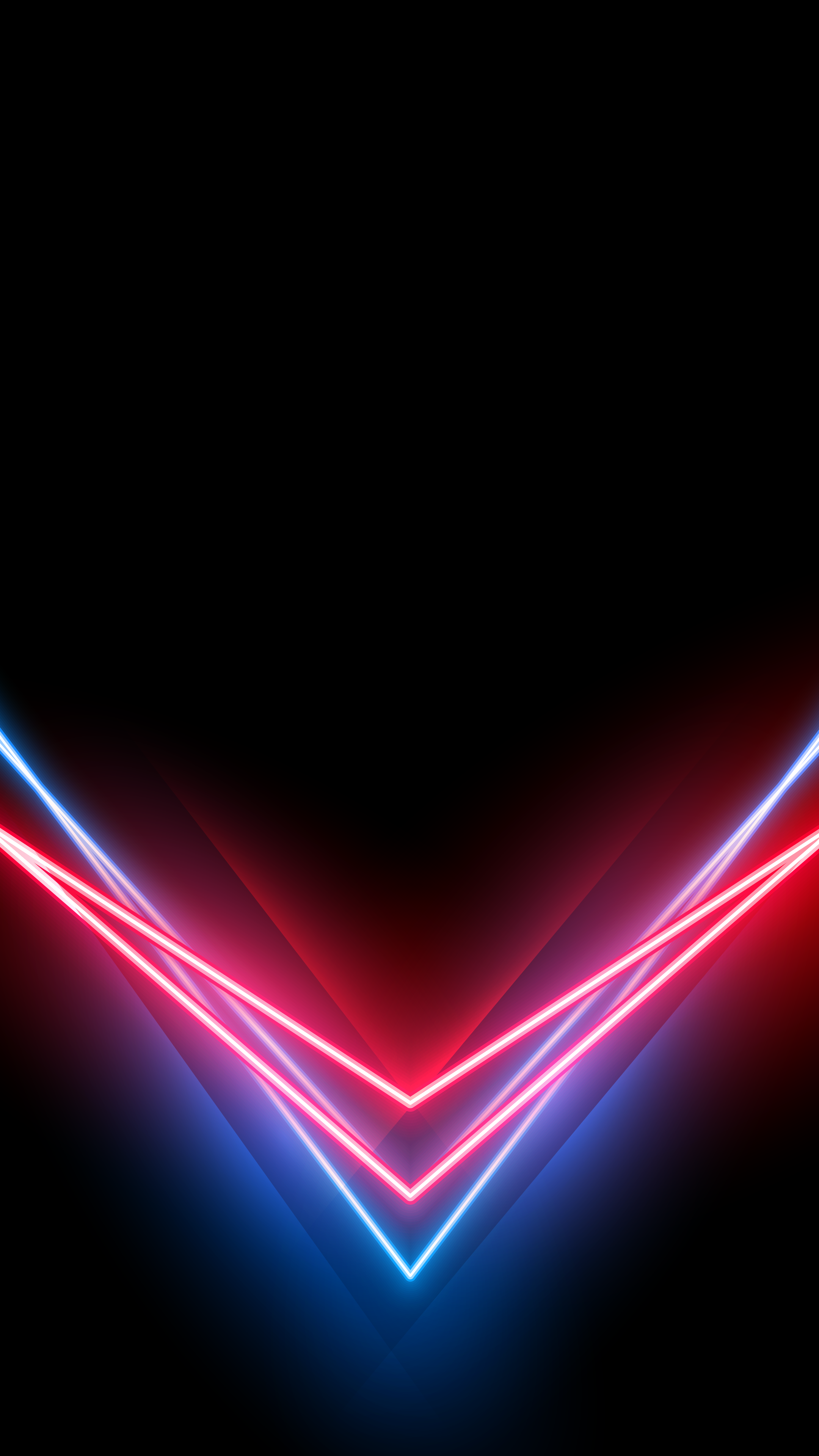 Black AMOLED Red Lines Abstract Wallpaper for Phone