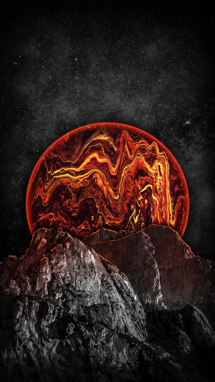 Lava, Calor, Gas, Paisaje Natural, Arte. Wallpaper in 720x1280 Resolution