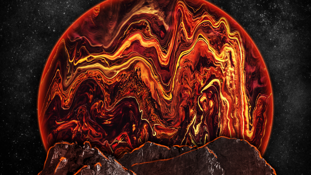 Lava, Hitze, Gas, Naturlandschaft, Kunst. Wallpaper in 1280x720 Resolution