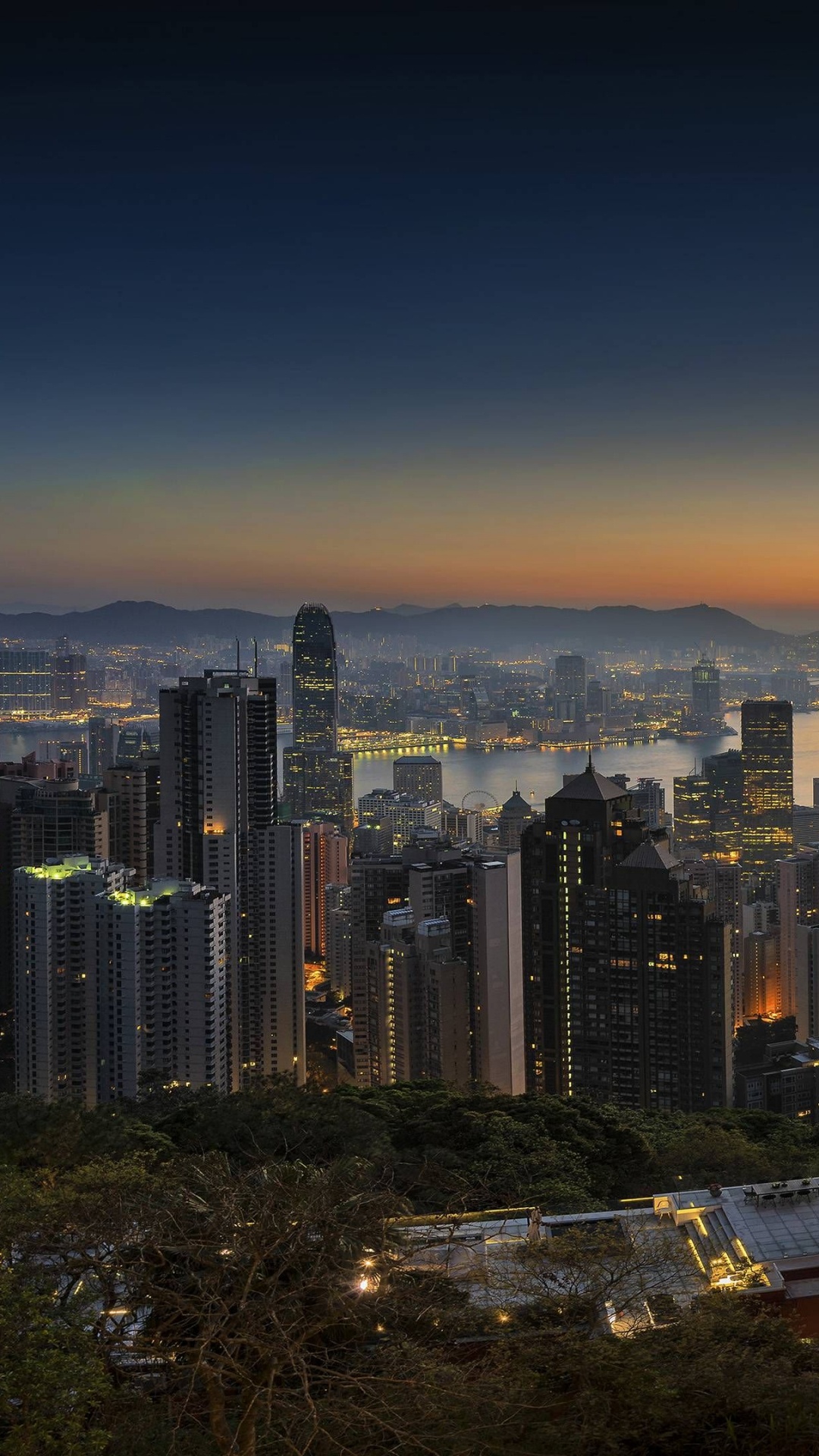 Horizonte de la Ciudad Durante la Noche. Wallpaper in 1080x1920 Resolution