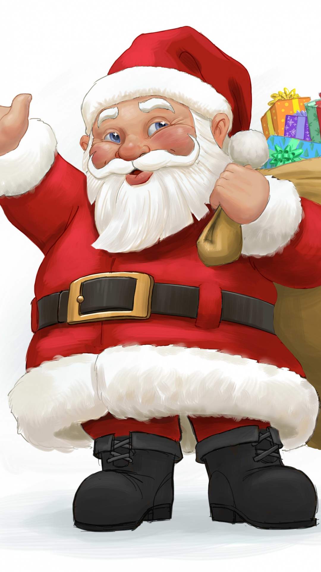 Weihnachtsmann, Weihnachten, Santa Claus Parade, Schoß, Ded Moroz. Wallpaper in 1080x1920 Resolution