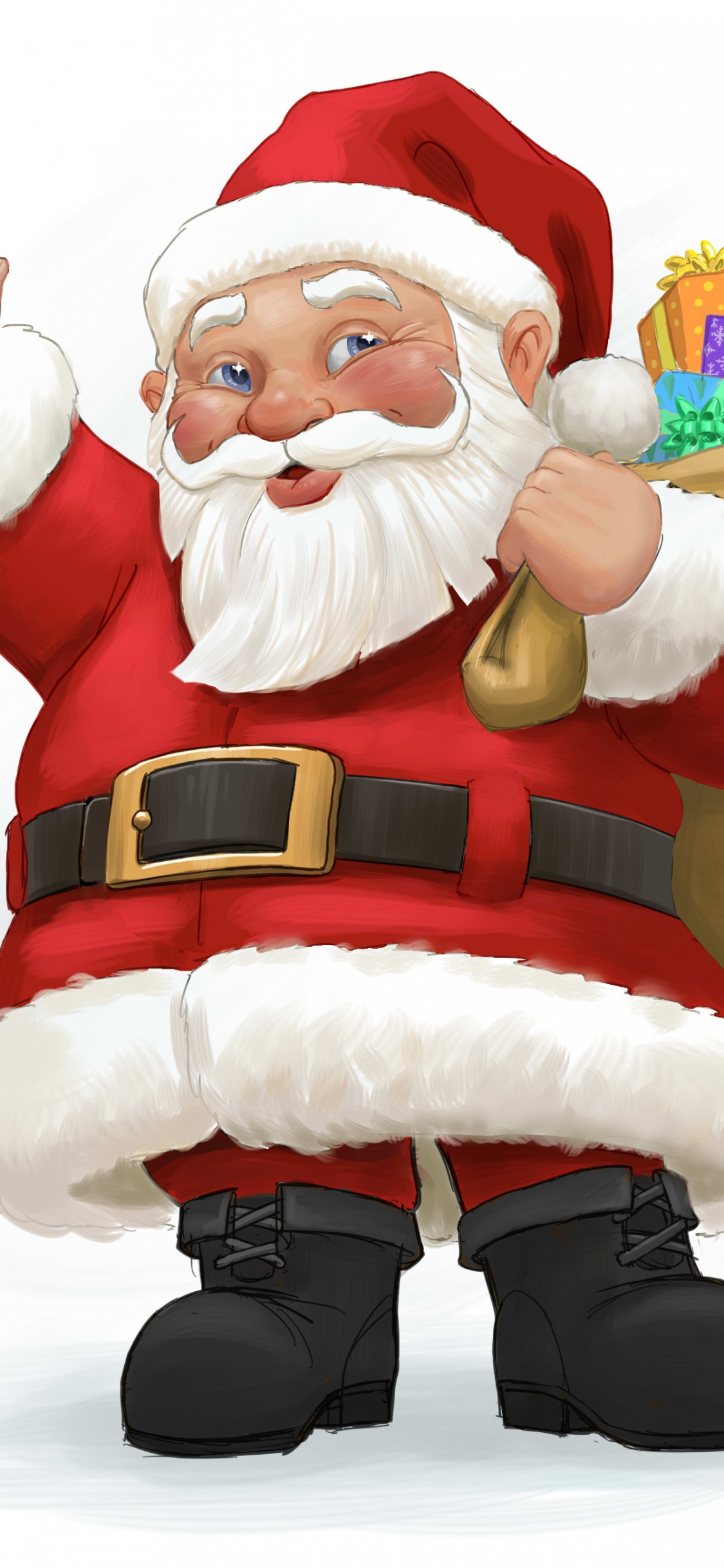 Weihnachtsmann, Weihnachten, Santa Claus Parade, Schoß, Ded Moroz. Wallpaper in 1125x2436 Resolution