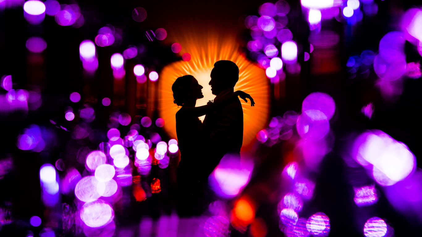 Romanticismo, Abrazo, Morado, Violeta, Luz. Wallpaper in 1366x768 Resolution