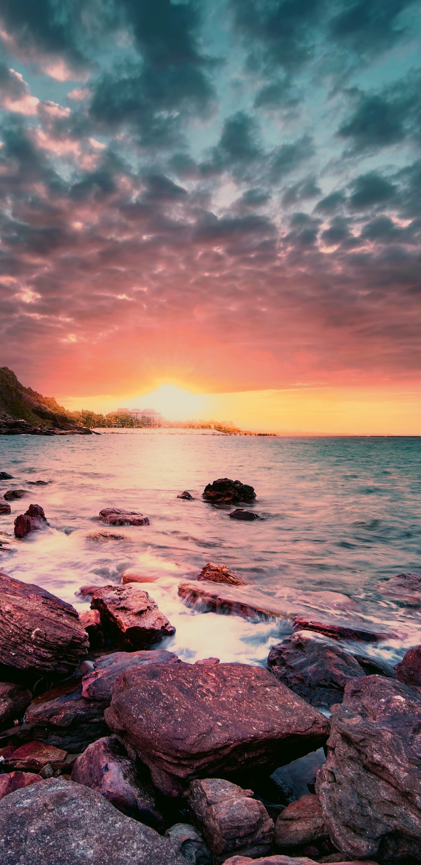 Hermosa, Agua, Los Recursos de Agua, Ambiente, Afterglow. Wallpaper in 1440x2960 Resolution