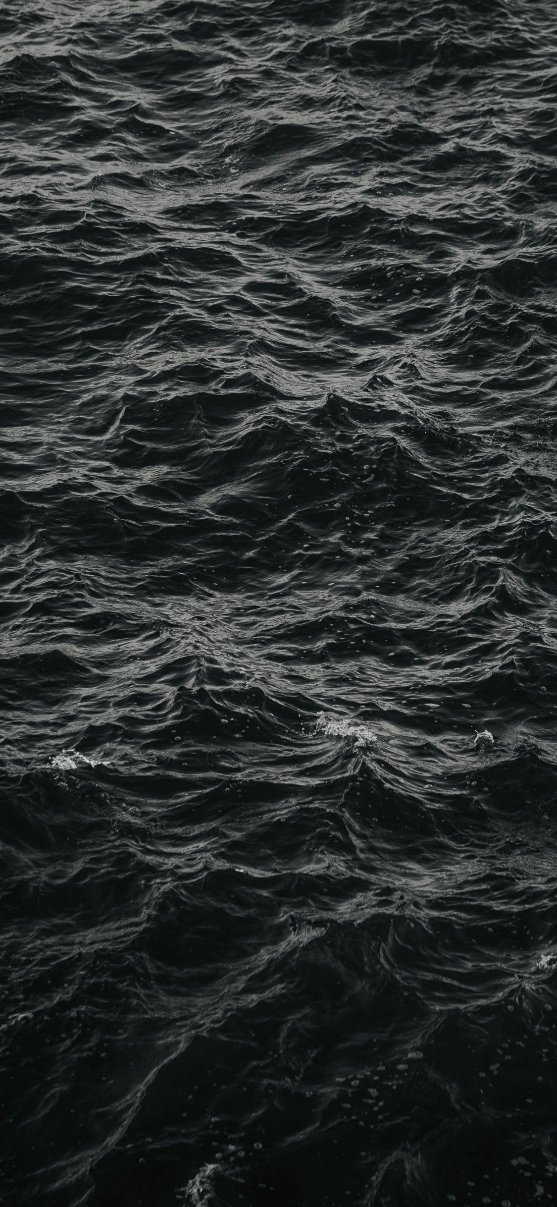 Water, Black, Sea, Atmosphere, Pattern. Wallpaper in 1125x2436 Resolution