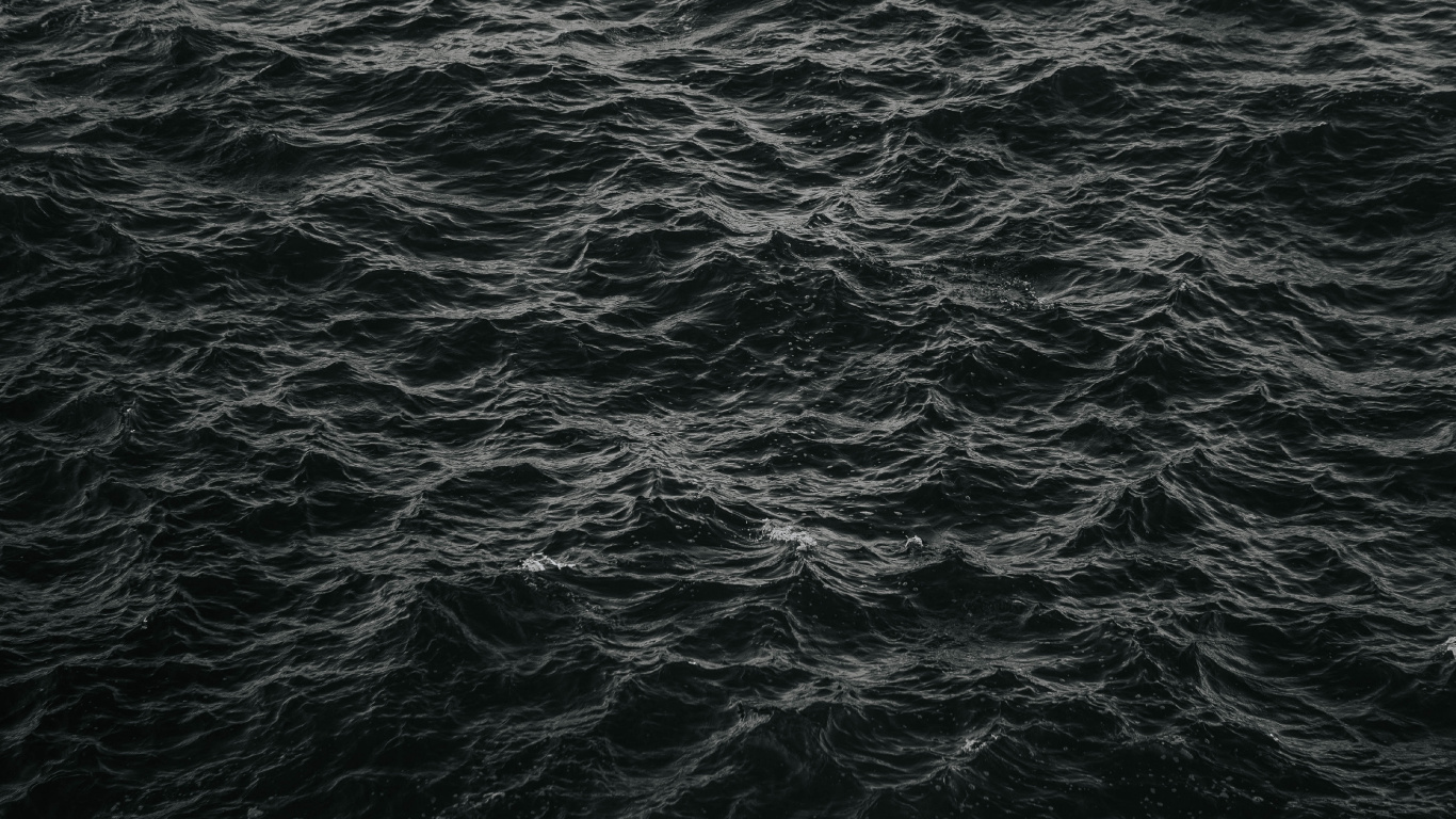 Eau, Noir, Mer, Atmosphère, Obscurité. Wallpaper in 1366x768 Resolution