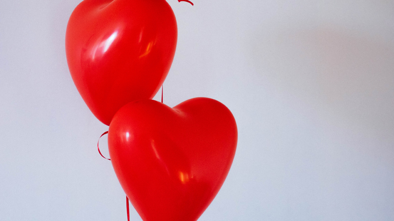 Ballon, Valentines Tag, Herzen, Organ, Liebe. Wallpaper in 1280x720 Resolution
