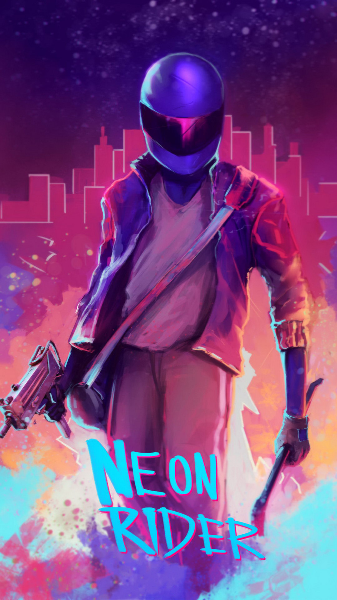 Neonreiter, Poster, Ärmel, Purpur, Unterhaltung. Wallpaper in 1080x1920 Resolution