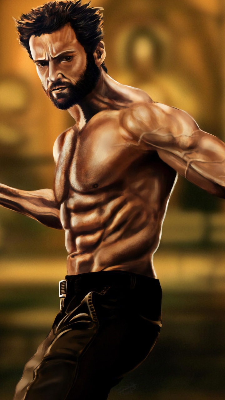 Topless Man in Black Pants Holding Stick. Wallpaper in 720x1280 Resolution