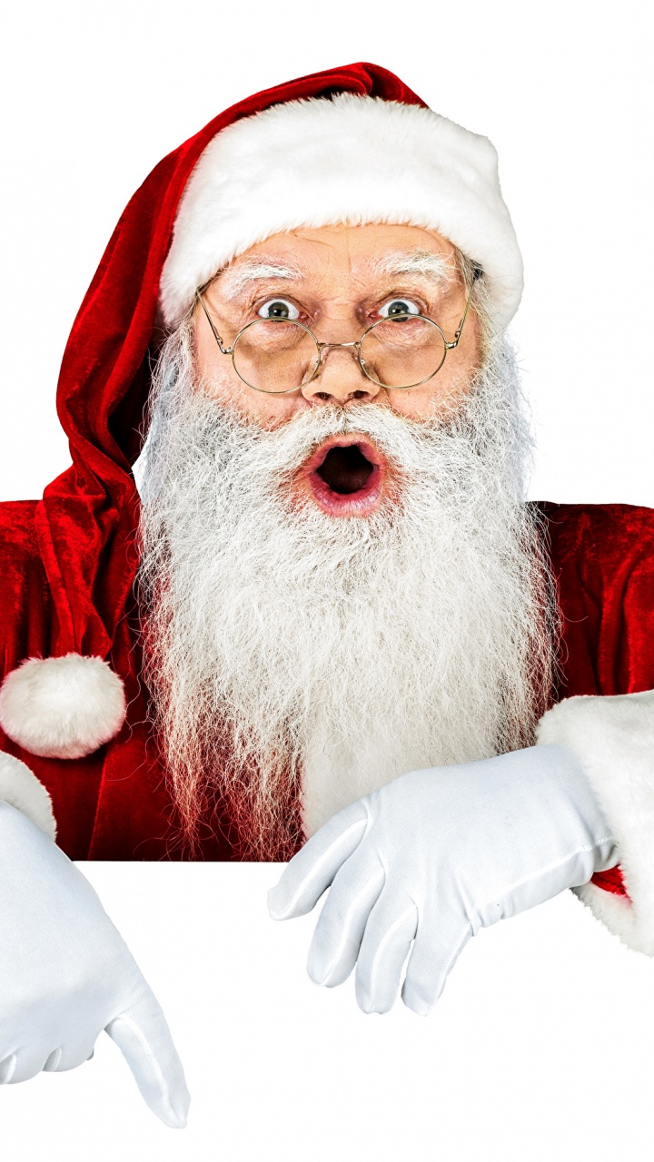 Santa Claus, Christmas Day, Facial Hair, Christmas, Christmas Decoration. Wallpaper in 720x1280 Resolution