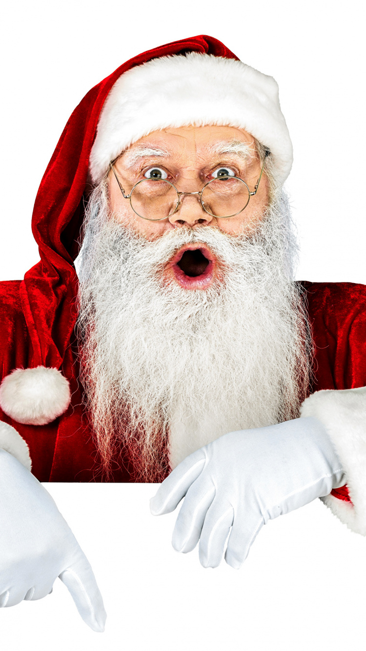Santa Claus, Christmas Day, Facial Hair, Christmas, Christmas Decoration. Wallpaper in 750x1334 Resolution