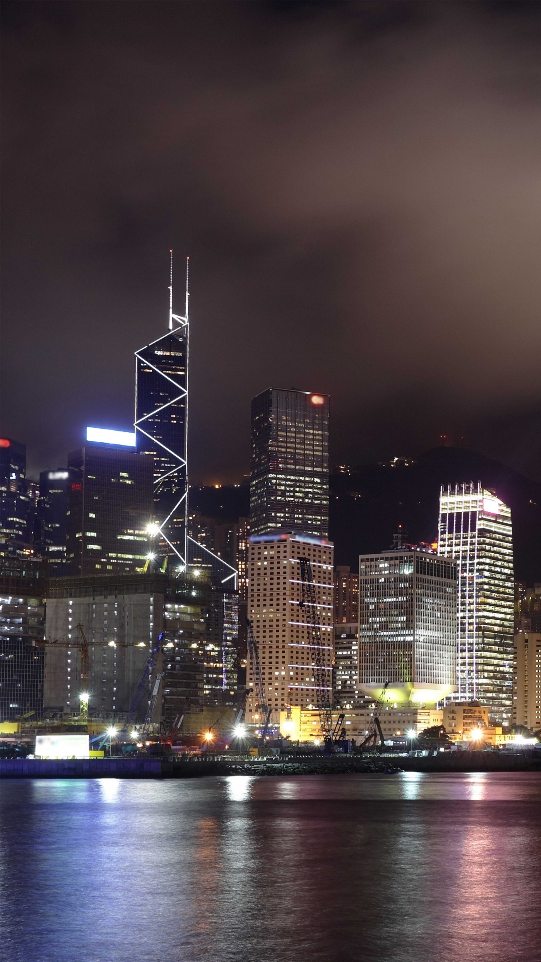 Horizonte de la Ciudad Durante la Noche. Wallpaper in 1080x1920 Resolution