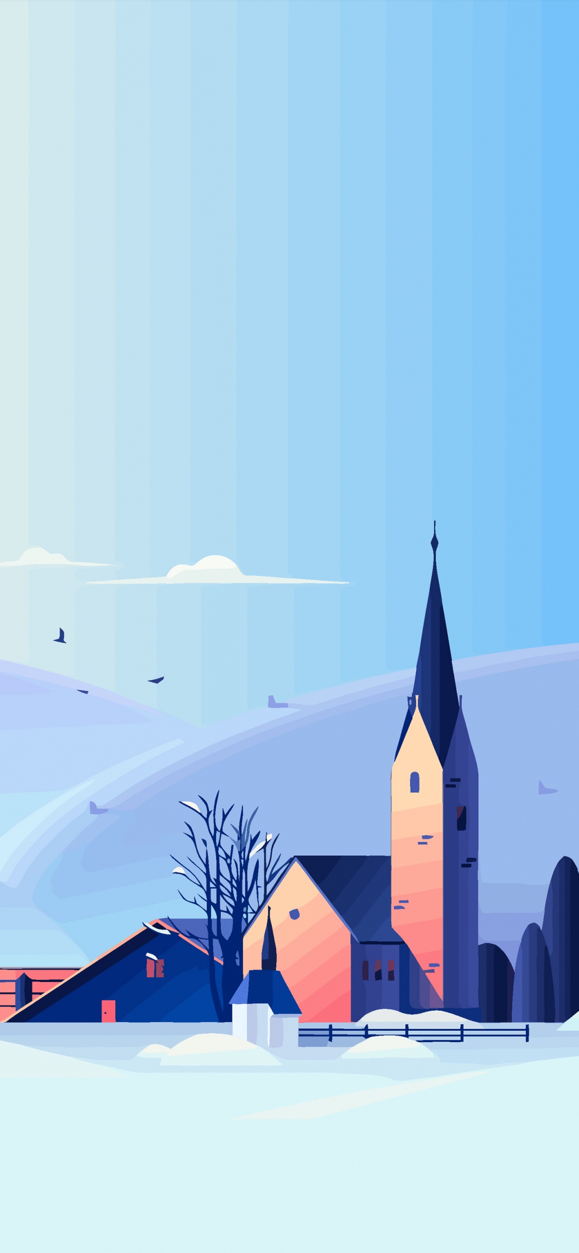 Illustration, Gebäude, Tower, Fenster, Piste. Wallpaper in 1125x2436 Resolution