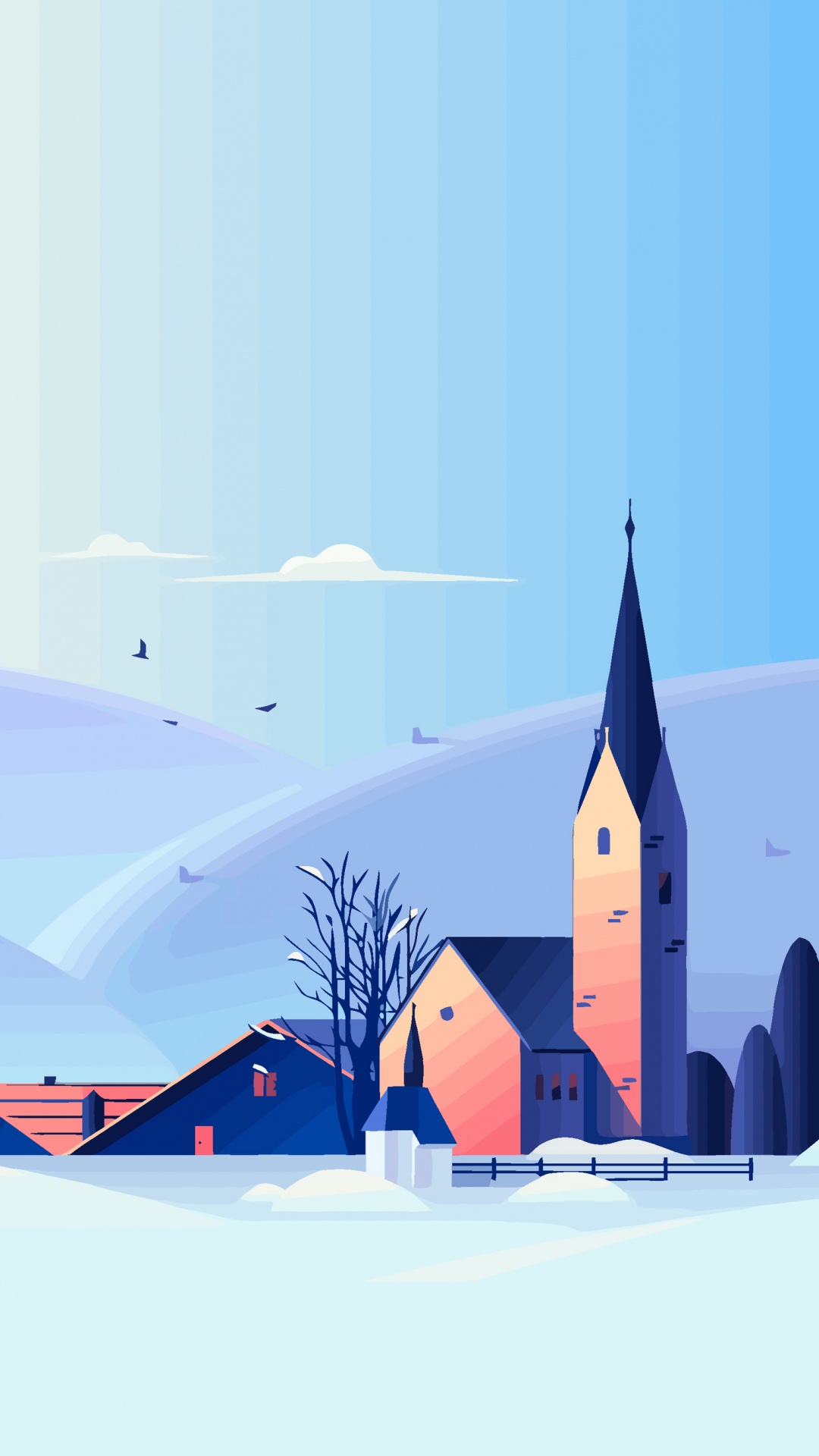 Ilustración, Edificio, Torre, Ventana, Pendiente. Wallpaper in 1080x1920 Resolution