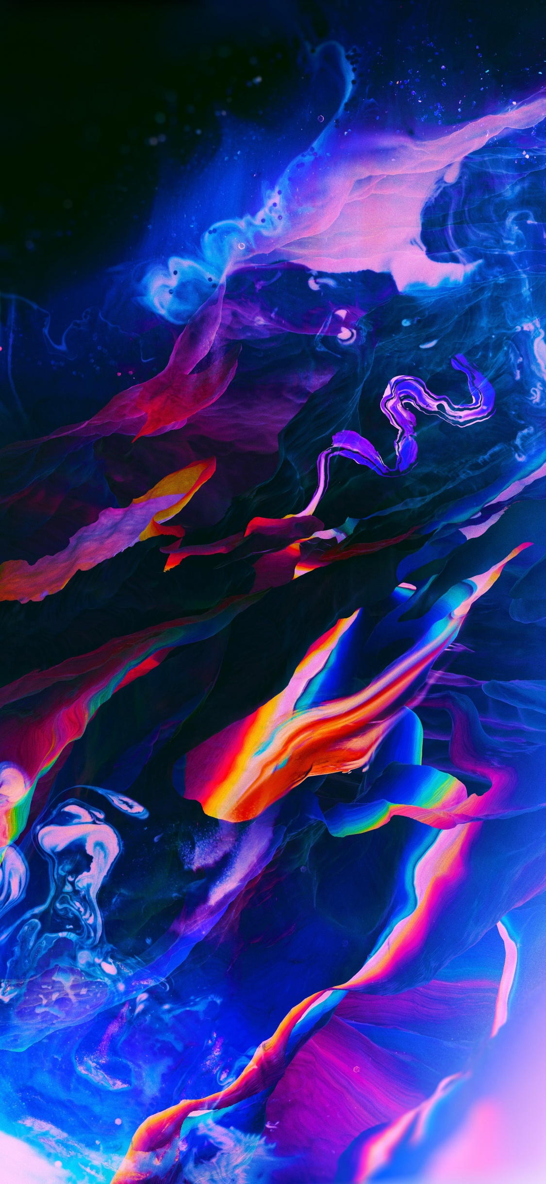 安卓, Android 10, Android Oreo, 色彩, 电蓝色的 壁纸 1125x2436 允许