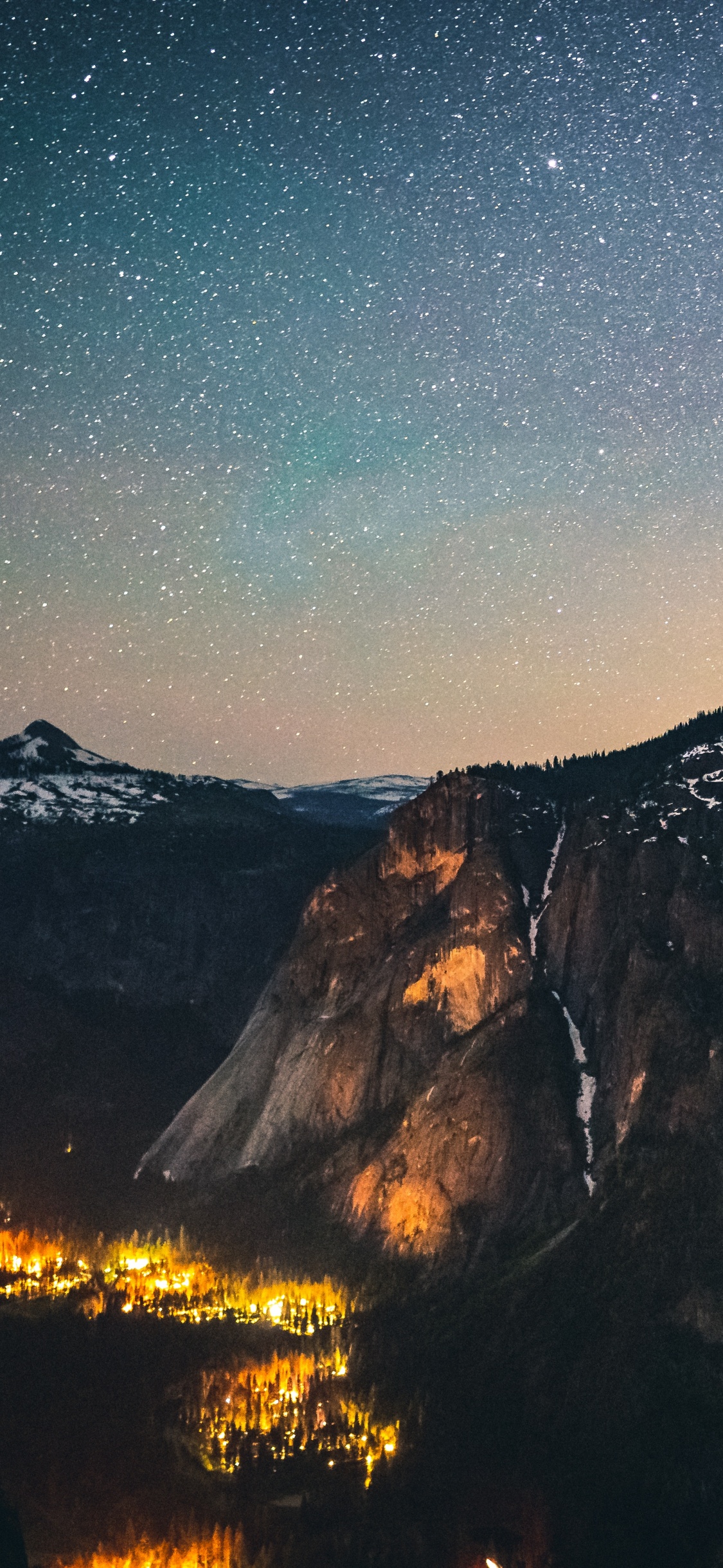 Star, Mountain, Nature, Mountainous Landforms, Night. Wallpaper in 1125x2436 Resolution