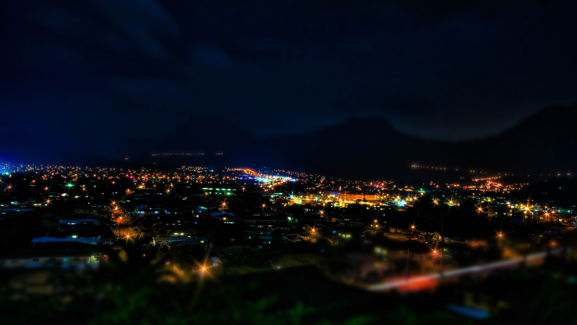 City Lights During Night Time. Wallpaper in 1920x1080 Resolution