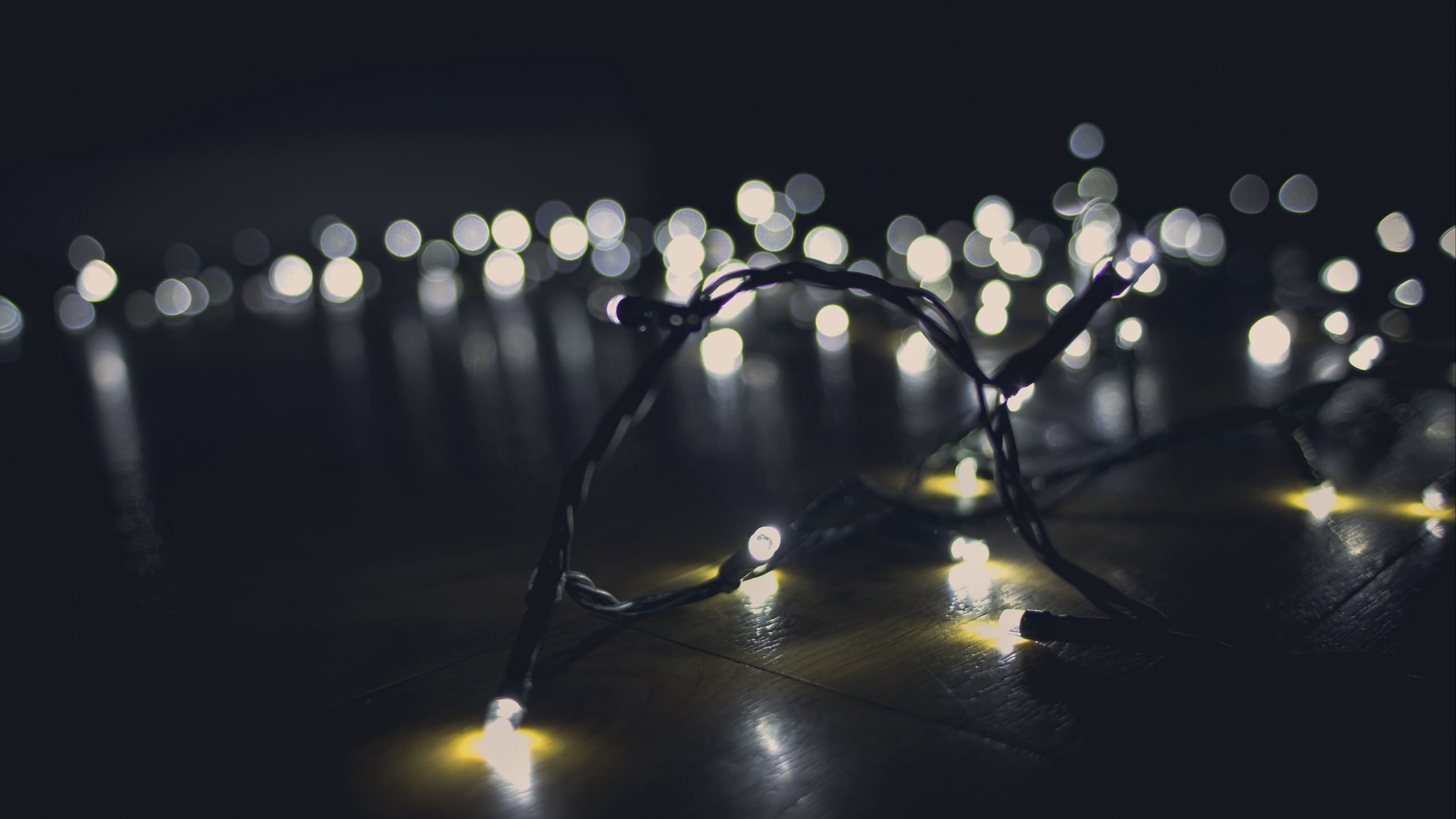 光, 反射, 午夜, Garland 壁纸 2560x1440 允许