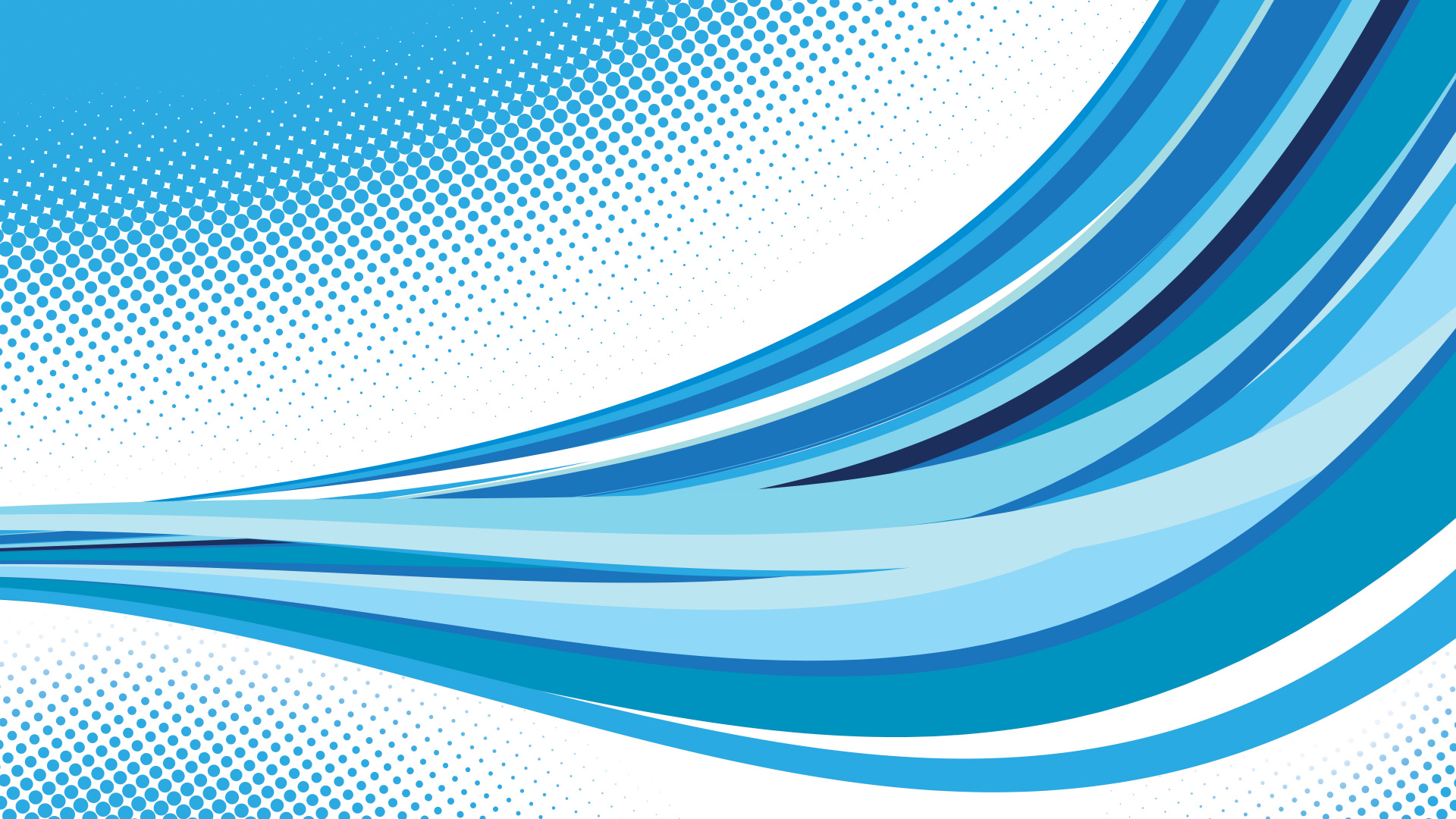 Ilustración de Ondas Azules y Blancas. Wallpaper in 1920x1080 Resolution